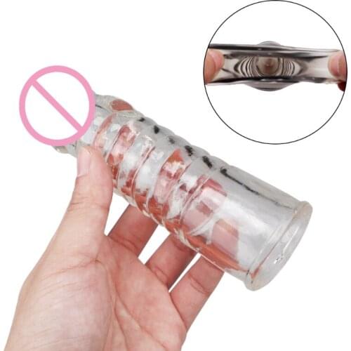Reusable Silicon Condom With Spike Dotted Penis Sleeve For Men Dildo Sheath Condoms Extender Sleeve Penis Cocks Cover Sex Toys