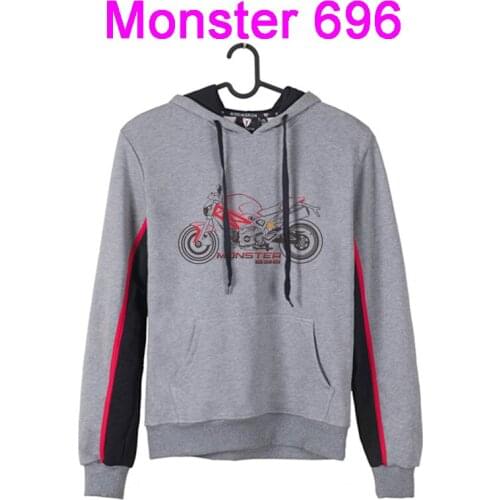 KODASKIN Men Hoodies Hood Jacket Motorcycle Sweatshirts Protective Hooded Hoody Coat for Ducati Monster 696