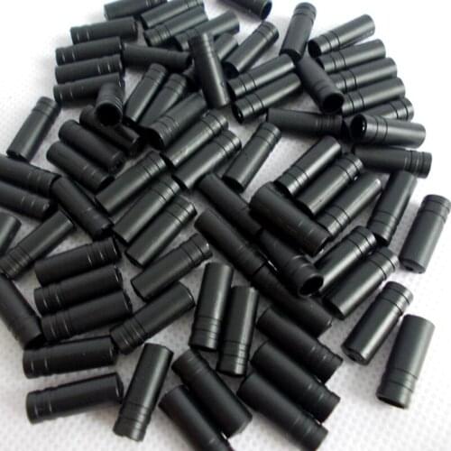 50PCS/Lot Brake Cable End Cap 4/5mm Black Plastic Brake Tips Crimps Bicycles Derailleur Shift Cap Wire Ferrules Bikes Part