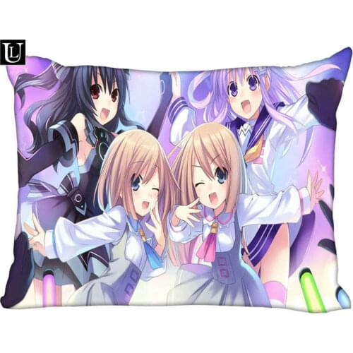 Custom neptunia Rectangle Pillow Cover Size 45x35cm (one side) Print Custom Zipper Polyester Cotton Pillowcase more size