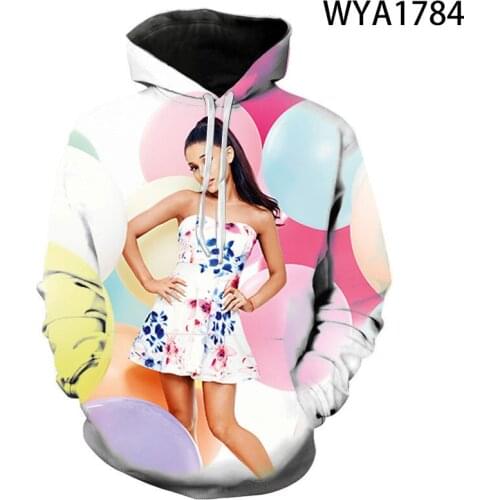 Ariana Grande Printed 3D New Hoodies Men Women Children Fashion Pullover Long Sleeve Sweatshirts Streetwear Boy Girl Kids Jacket