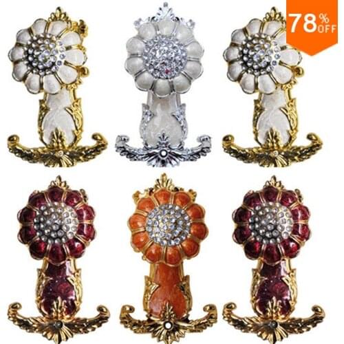New rope wine holder Crystal eyes toilet brush holder Curtain hook Euro palace design hotel artist wall holder gold White copper