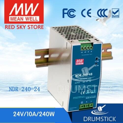 Steady MEAN WELL NDR-240-24 24V 10A meanwell NDR-240 240W Single Output Industrial DIN Rail Power Supply