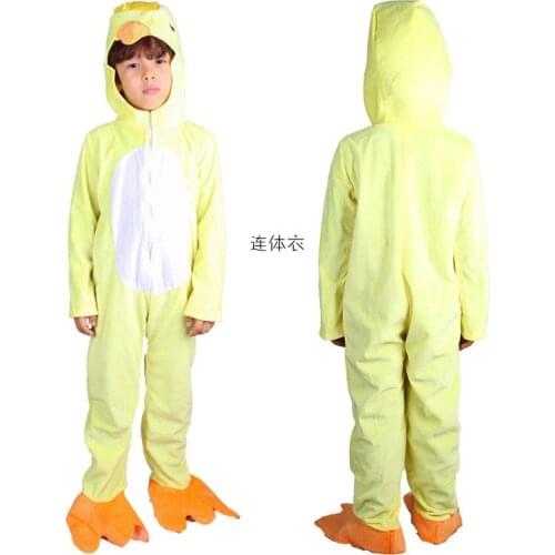 Boy Girl Dress Animal Duck Costume Childrens Cosplay Jumpsuit Halloween Performance Clothing