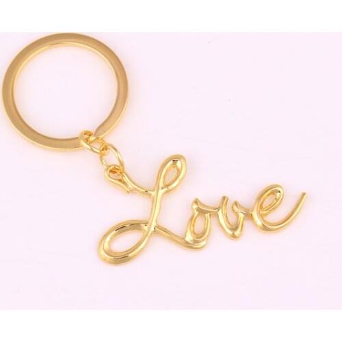 Friend Gift for Girlfriend and Lover Letter Love Keychain