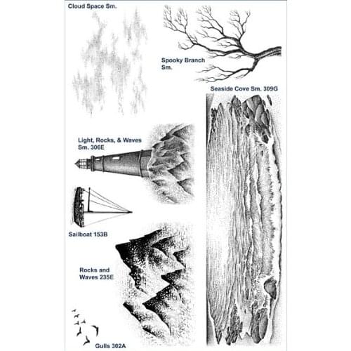 Sea water Lighthouse Clear Stamp for Scrapbooking Transparent Silicone Rubber DIY Photo Album Decor 0312