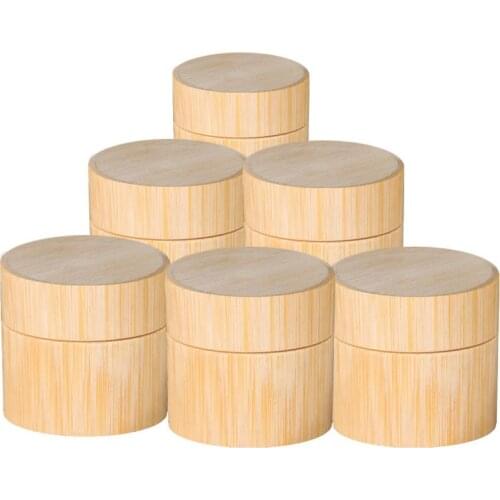 3g 5g 10g 15g 20g 30g 50g Empty Bamboo Cream Jar Nail Art Mask Skin Care Makeup Container Refillable Bottle Pot 10pcs/lot