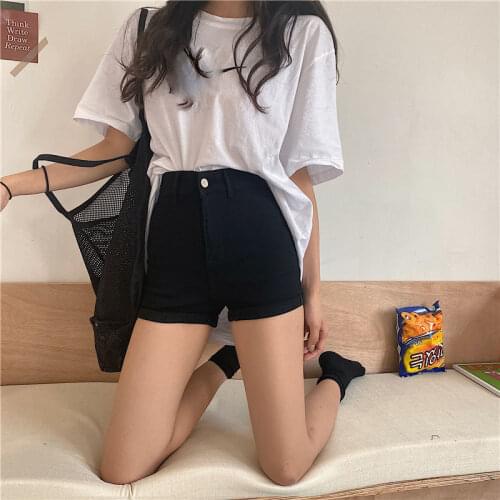 Shorts Women Womens Stretch Denim Shorts Womens High Waist Straight Ropa Mujer