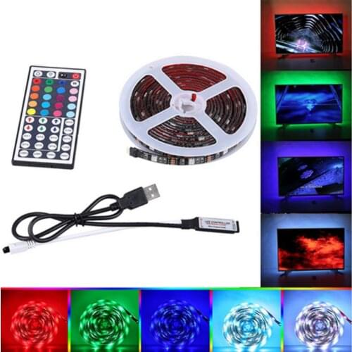 1m 2m 3m TV USB waterproof LED strip SMD 5050 RGB multi-color TV background desktop background with light TV computer display