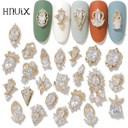 Newest 1Pieces Lot Pendant Chain 3D Alloy Butterfly Nail Art Zircon Pearl Metal Manicure Nails DIY Accessories Nail Decoration