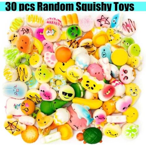 10/20/30Pcs Kawaii Slow Rising Squeeze Toys Set Anti-Stress Soft Cute Squishy Phone Mini Cake Bread Kids Gift Squishies Reliever