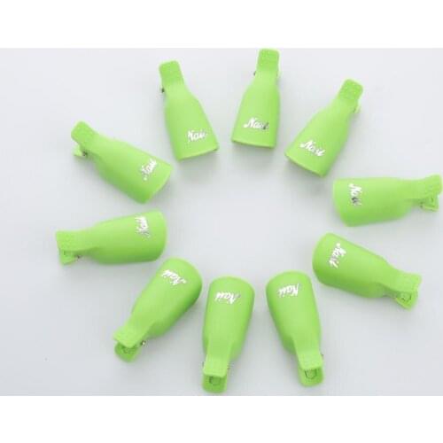 80% Hot Sale 10Pcs Plastic Acrylic Nail Art Soak Off Clip Caps UV Gel Polish Remover Wrap Tool