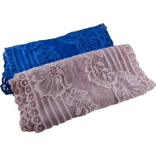 2 Yards 16.5 Cm Width Embroidery Elastic Stretch Lace Trim Craft Sewing Elastic Lace Doll Handmade Materials