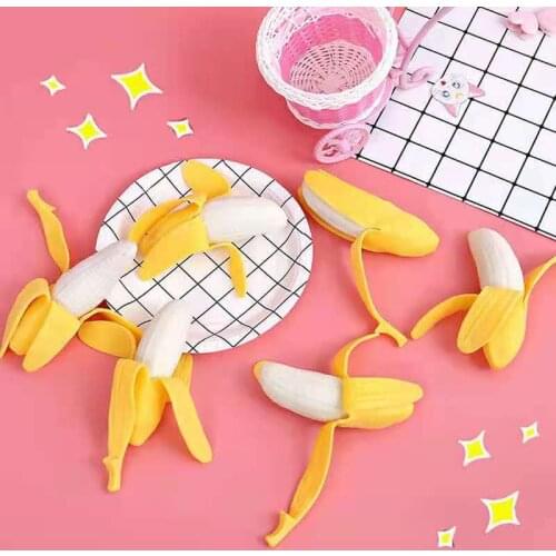 2021 Banana Squishy Toys Squeeze Antistress Novelty Toy Stress Relief Venting Joking Decompression Funny Toys