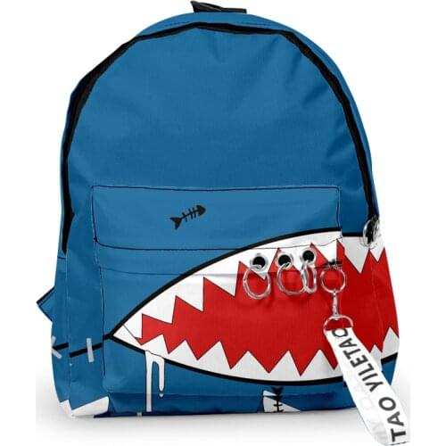 2021 Gawr Gura Hololive English Men Women Backpack Fabric Oxford hanging buckle Style Girls Child School bag Travel Backpack