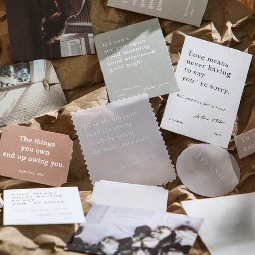 30Pcs Moment Series Instagram Style Paper Kraft Card DIY Decoration Sticker Creative Scrapbooking Stationary School Supplies