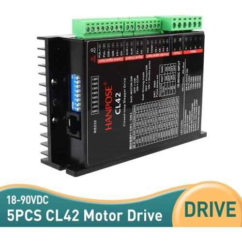 5pcs closed loop step servo driver CL42 for NEMA17 CNC controller driver motor 18-90VDC servo motor for Drawing instrument