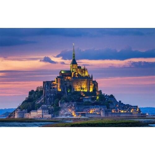 5D DIY Full Round/Square Diamond Painting Mont Saint Michel 3D Embroidery Cross Stitch Rhinestone Mosaic Home Decor Art