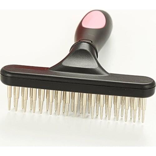 Double Row Pins Professional Horses Undercoat Rake Cats Loosen Wet Dry Use Grooming Pet Supplies Dog Comb Rabbits Brushing