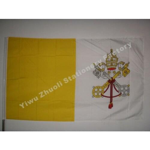 Vatican Flag 150X90cm (3x5FT) 115g 100D Polyester Double Stitched High Quality Free Shipping