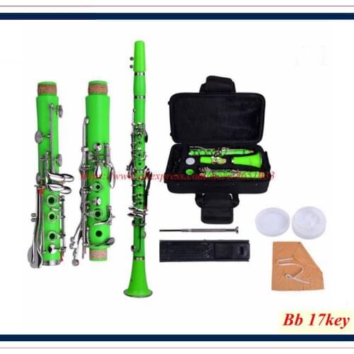 Clarinet - New Professional School Band Green Bb Clarinet with Case Accessories - Clarinete - Klarnet