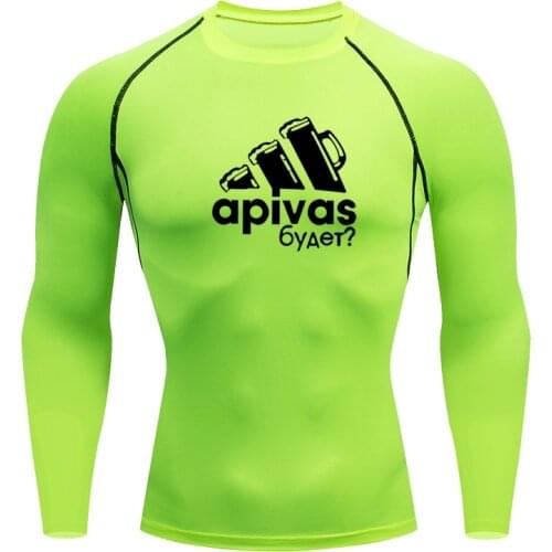 Men T Shirts Fitness Runing Joggers Gym Tracksuit Men Rash Guard MMA Compression Shirt Long-Sleeve Fighting Boxing Jerseys Mens