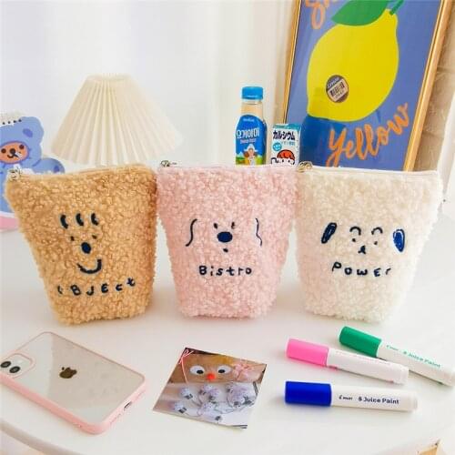 Milkjoy Bentoy Plush Cosmetics Organizer Bag Cute Cartoon Embroidery Napkin Pouch Coin Purse Cosmetic Jewelry Storage Bag