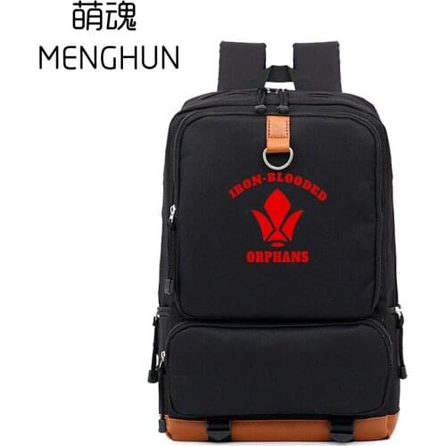 Mobile Suits Gundam Iron Blooded Orphans Tekkadan Concept Anime Fans School Backpack Big Bag Nylon Material