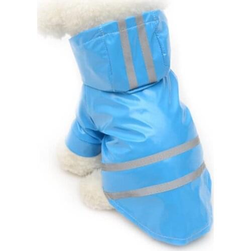 Candy Color Puppy Raincoat Fashion Teddy Outdoor Waterproof Dog Rainwear Hooded Jacket Poncho Pet Raincoat for Small Medium Dogs