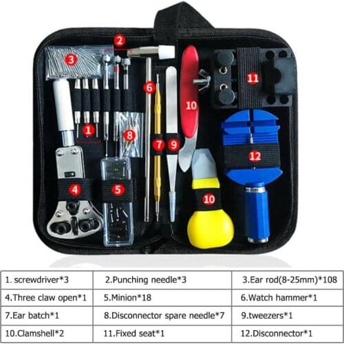 147pcs Watch Repair tool Kit Watch Link Pin Remover Case Opener Spring Bar Remover Horlogemaker Gereedschap Repair WatchTool Kit
