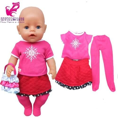 43cm baby Doll Clothes bag set Fit for 18 inch girl Doll Outwear Sets Birthday Gift