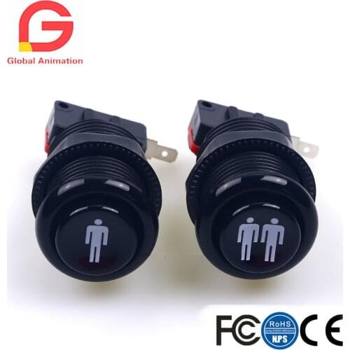 Happ Style 1/ 2 Player Start & Home Push Buttons With Micro Switch For Arcade Machine Games Mame Jamma Parts