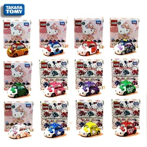 New genuine Domei alloy car model HelloKitty Hello Kitty KT cat limited edition ornaments childrens toy car