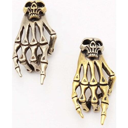 Skeleton Skull Hand Bones Pendant Hanger For Necklace Braelet Bag Shoe Clothes Leather Decoration DIY Accessories