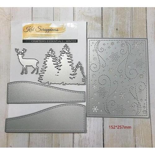 Crafters Essentials WINTER Metal cutting dies mold card Scrapbook paper craft knife mould blade punch stencils