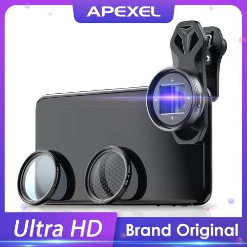 APEXEL HD 1.33x WideScreen anamorphic lens professional moive Lens Video Vlog phone cpl lens for iPhone Samsung smartphones