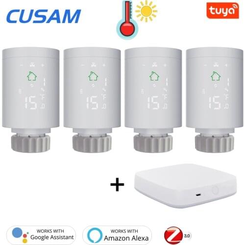 Tuya ZigBee3.0 Smart Radiator Actuator Programmable Thermostat Radiator Valve Temperature Controller 2MQTT Setup With Alexa