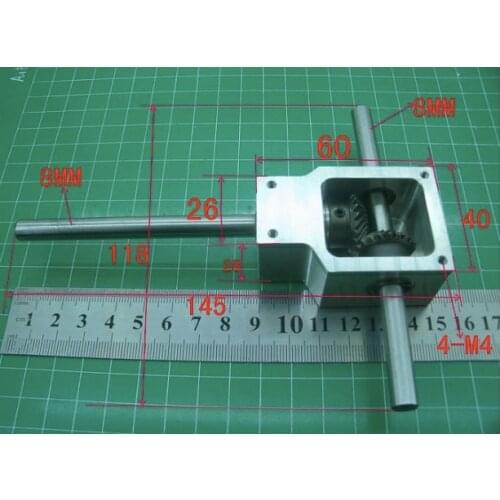 1Set 90Degree Ratio 1:1 --Shaft D: 8MM Reversing Angle Spiral Bevel Gear Box Small Reduction
