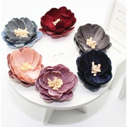 10 PCS New Korean winter wind Korean cloth six-claw leather flower hair accessories headwear clothing accessories accessories