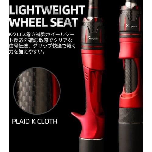 2.1M 2.4M Fuji Guide Rings Lure Fishing Rod 2 Sections Ultralight Weight ML Power 7-25g Carbon Spinning/Casting Fishing Rods