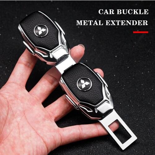 2Pcs Car Seat Belt Buckle Eliminates Safety Buckle Alarm Buckle Extender for Mitsubishi Asx Outlander XL Lancer Auto Accessories