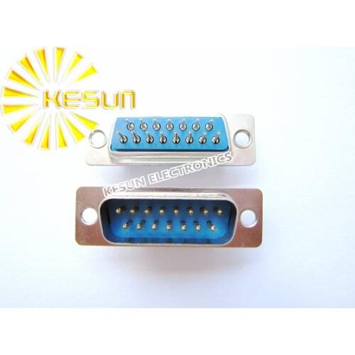 50pcs/lot DP15 15P 15Pin Male Serial PCB Standard Dip D-Sub Connector