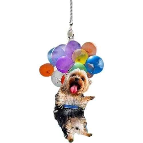 Car Hanging Ornament Cartoon Cute Dog with Colorful Accessories Automotive 2021 Gifts Home Holiday Balloon Decorations Inte T9A9