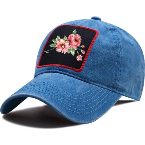 Fresh Flowers Cartoon Baseball Caps Adjustable Hip Hop Snapback Hat Breathable Cotton Riding Hats Unisex Casual Baseball Cap