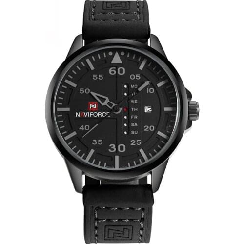 NAVIFORCE Luxury Brand Men Army Military Watches Mens Quartz Date Clock Man Leather Strap Sports Wrist Watch Relogio Masculino