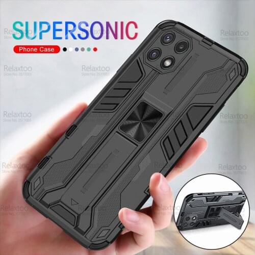 For Samsung A22 Case Car Magnetic Holder Armor Phone Cover Sumsung A 22 22A A225F A226B Camera Protective Shockproof Stand Coque