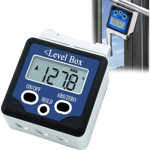 Digital Spirit Level Angle Gauge 0.1 degree accuracy +/-180 degree Range Bevel Box w/ 3 Built-in Magnets