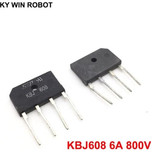 5PCS 6A 800V DIP-4 diode bridge rectifier KBJ608