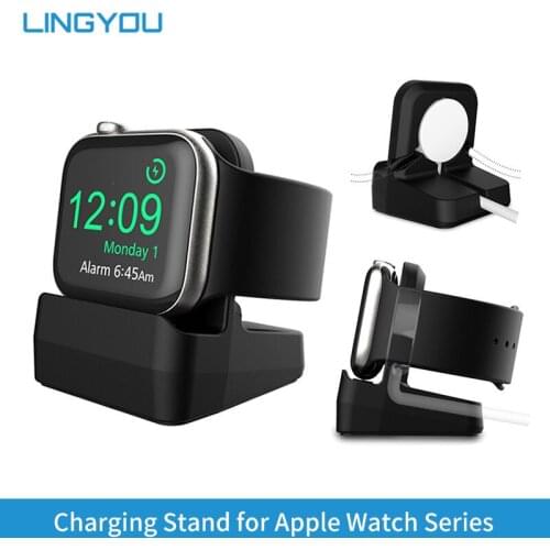 LINGYOU Charger Stand Dock Station For iWatch Series SE/6/5/4/3/2/1 38 42 40 44mm Charging Holder For Apple Watch Accessories