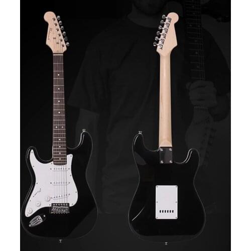 Left-handed Electric Guitar 22 Frets Mahogany black sunset instrument EGT05
